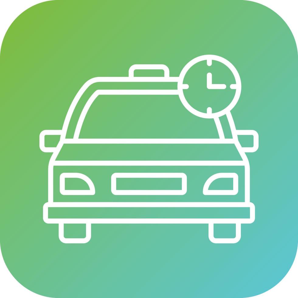 Busy Taxi Vector Icon Style