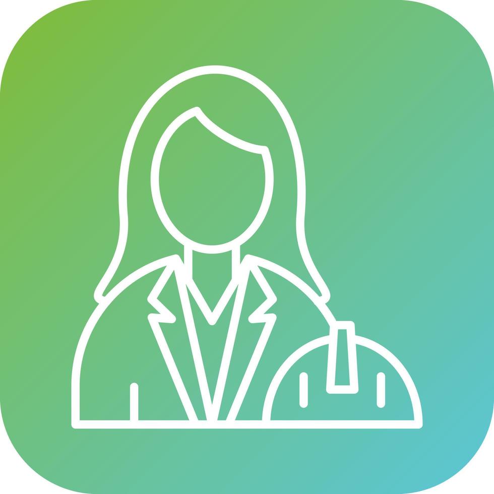 Female Engineer Vector Icon Style