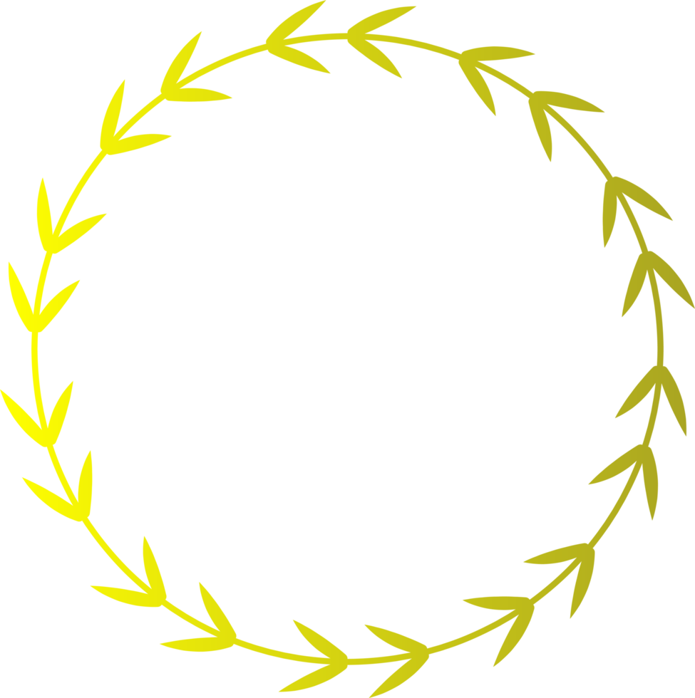 laurel wreath design illustration isolated on transparent background png