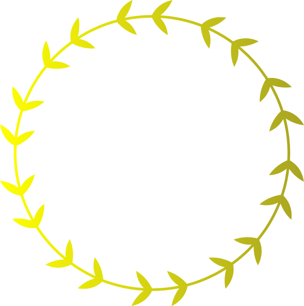 laurel wreath design illustration isolated on transparent background png