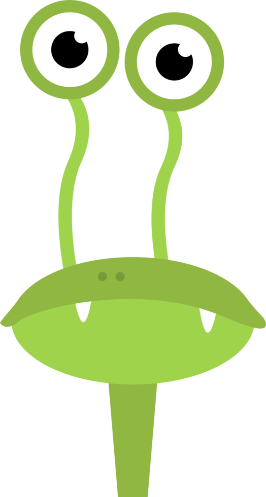 alien design illustration isolated on transparent background png