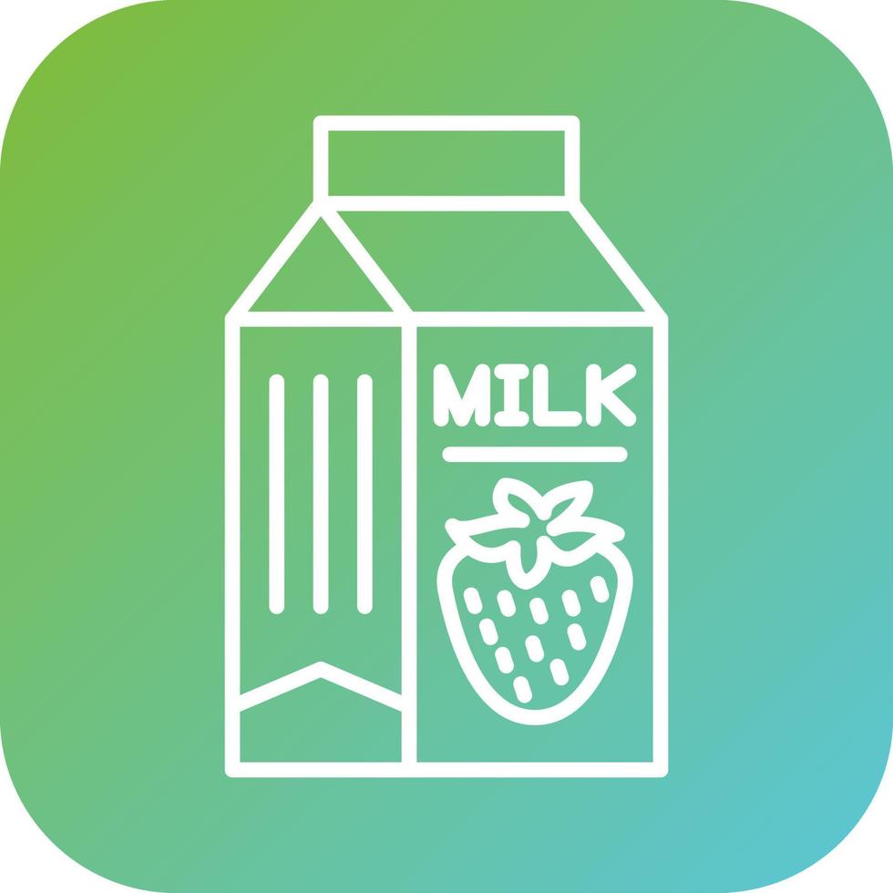 Strawberry Milk Vector Icon Style