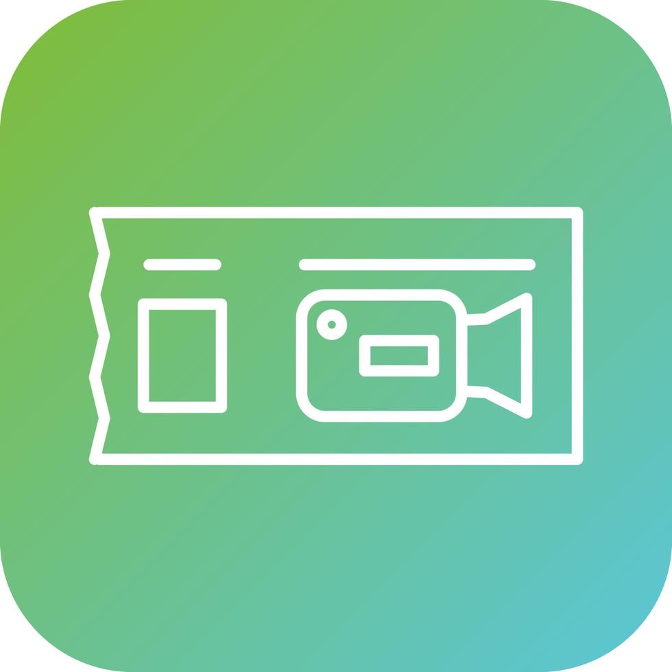 Movie Ticket Vector Icon Style