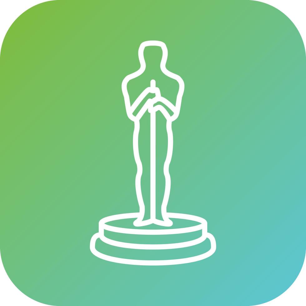 oscar premio vector icono estilo