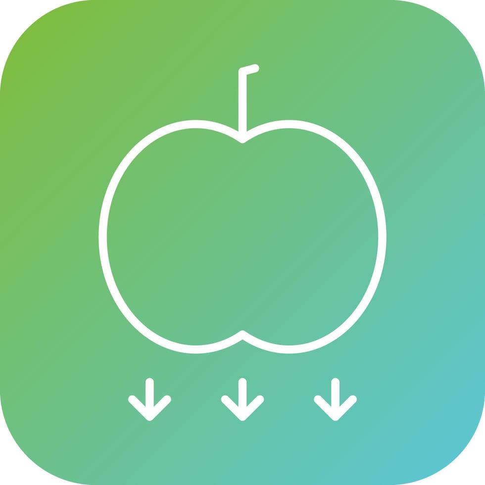 Falling Apple Vector Icon Style