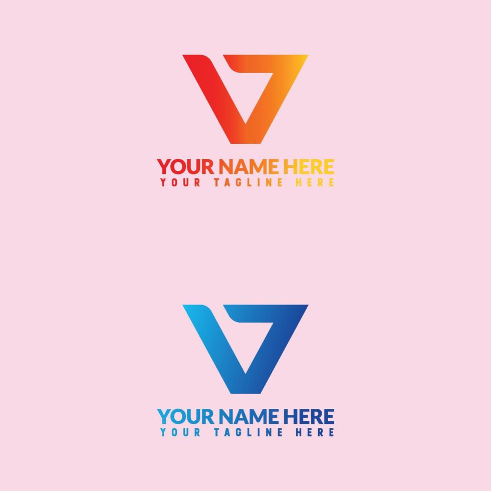 v letra o marcas de palabras logo diseño. vector