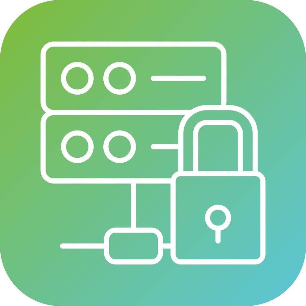 Database Lock Vector Icon Style