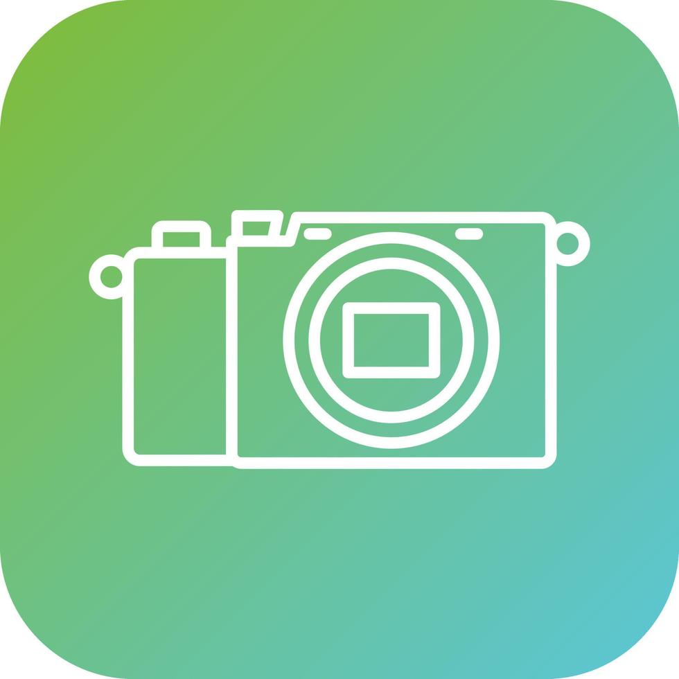 Mirrorless Camera Vector Icon Style