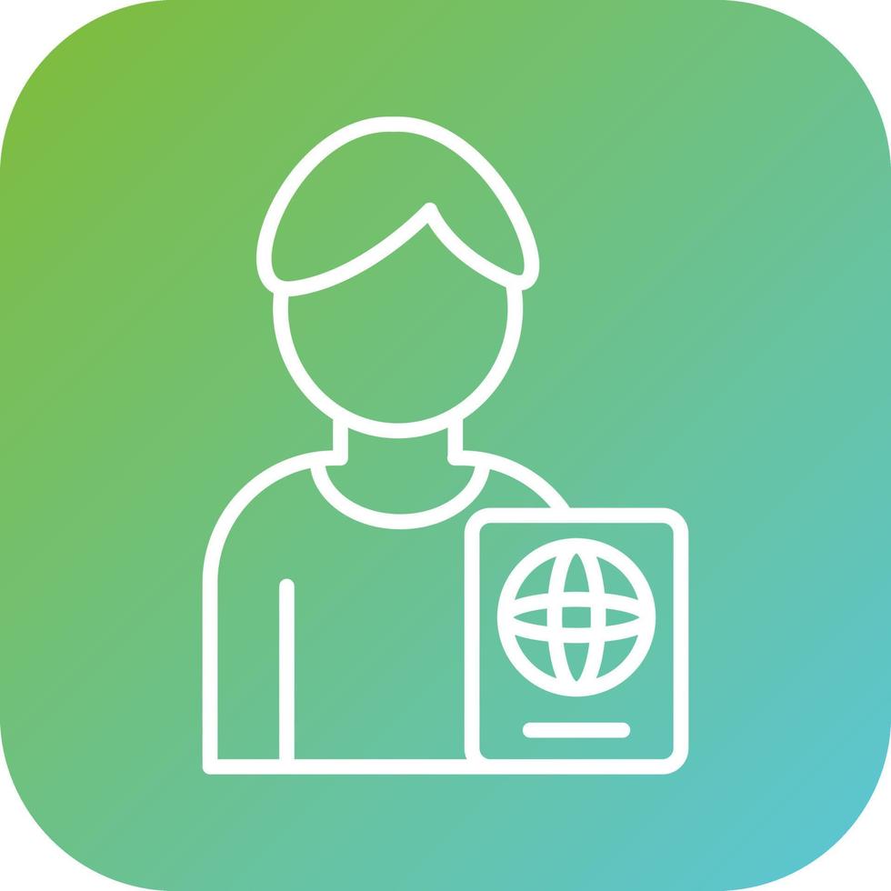 Passport Photo Vector Icon Style