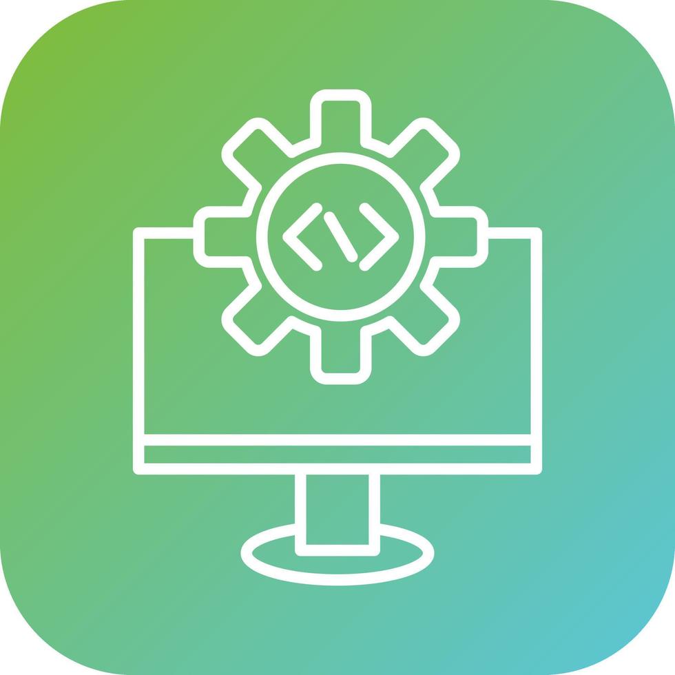 código ajustes vector icono estilo