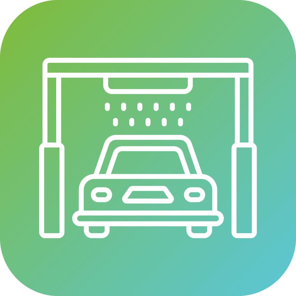 Automated Car Wash Vector Icon Style