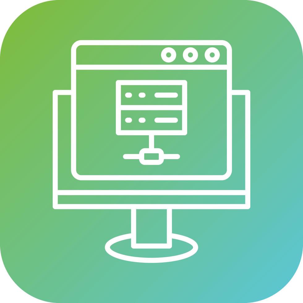 web hospedaje vector icono estilo