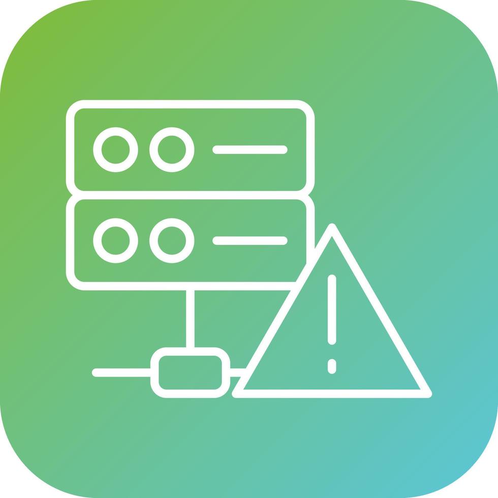 Database Alert Vector Icon Style