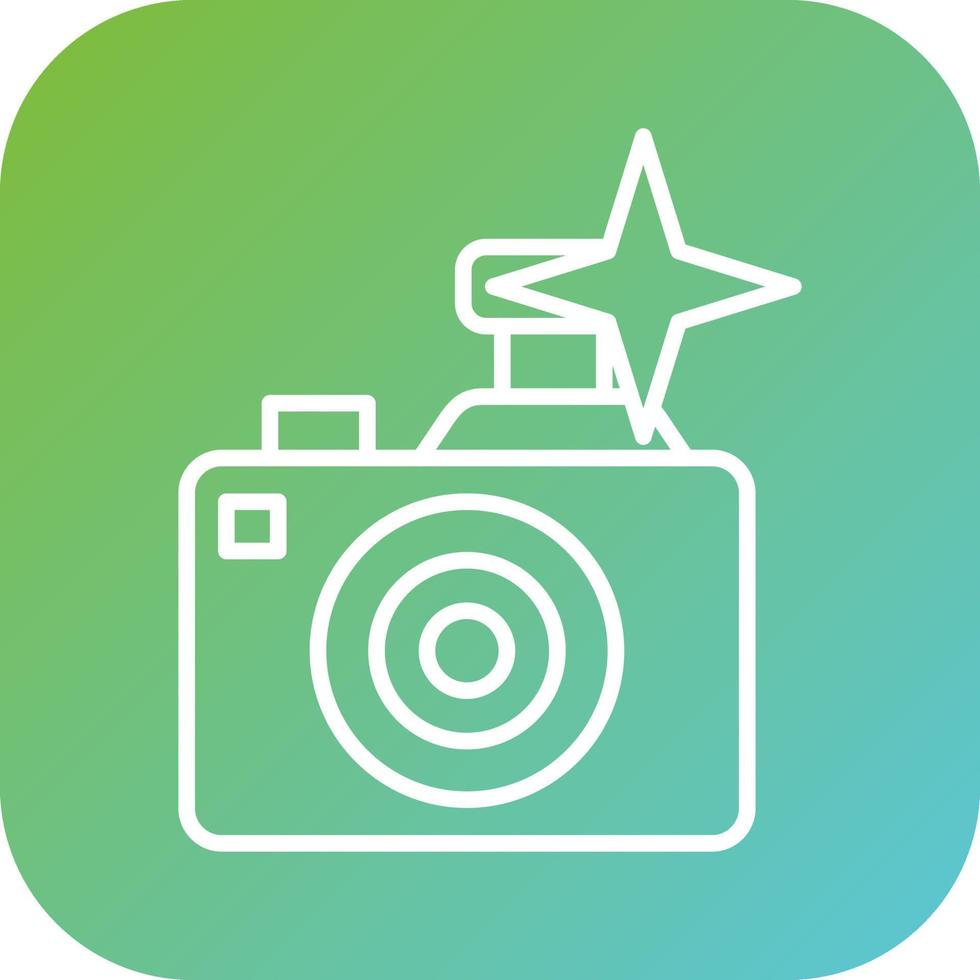 Flash Camera Vector Icon Style