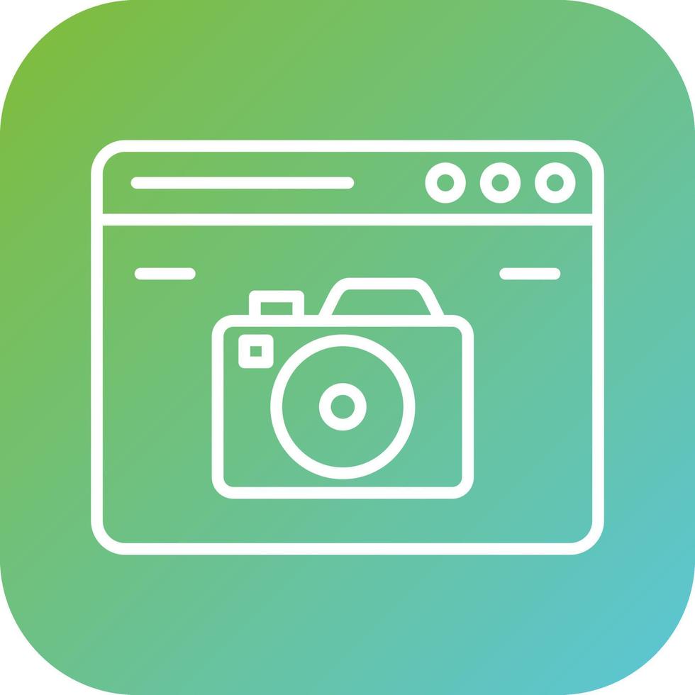Camera Website Vector Icon Style