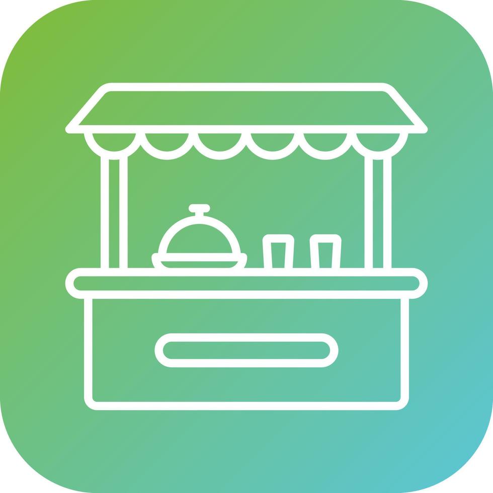 Food Stand Vector Icon Style