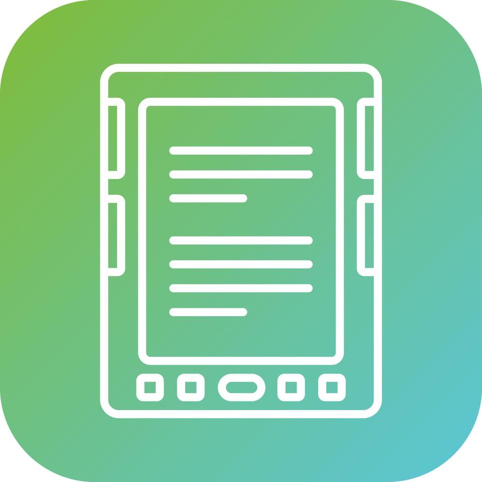 E-Book Reader Vector Icon Style