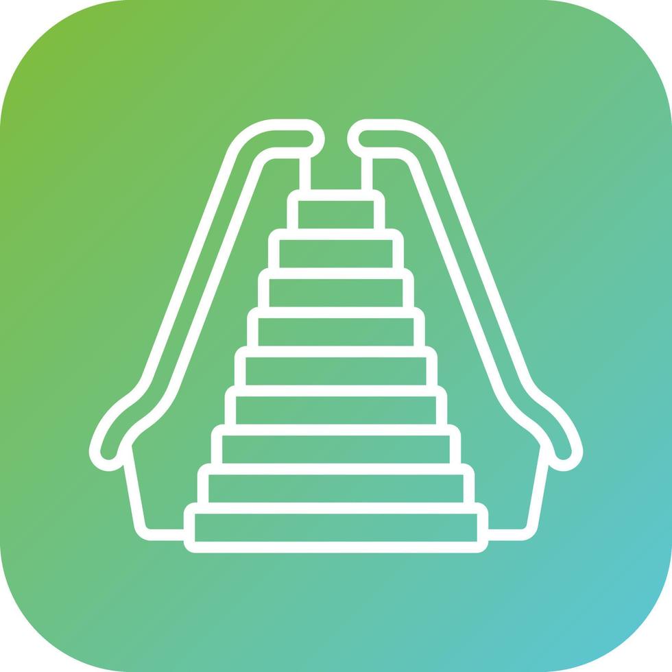 escalera mecánica vector icono estilo