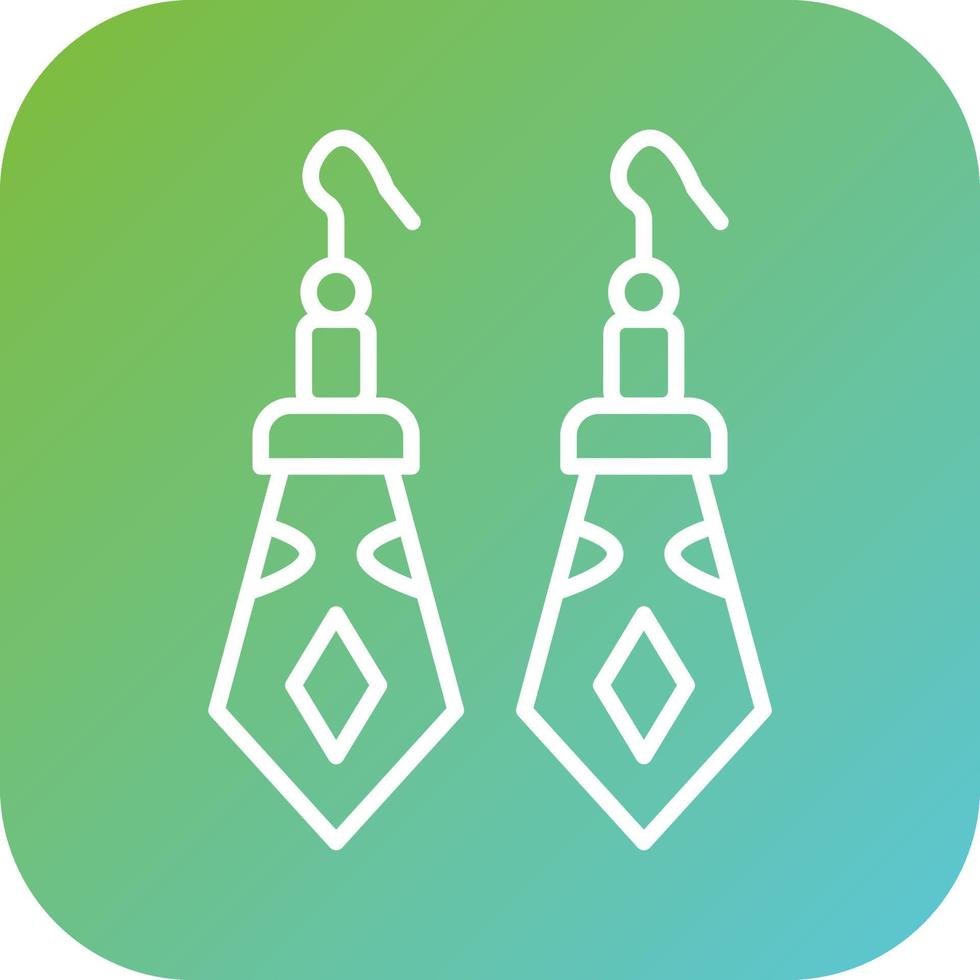 Earrings Vector Icon Style