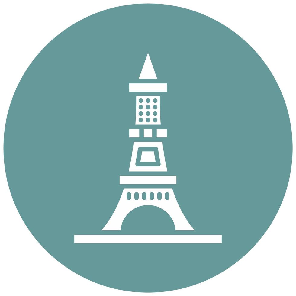 Eiffel Tower Vector Icon Style