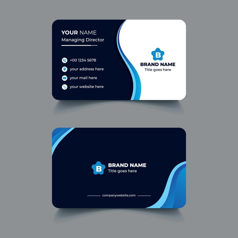 Creative Business Card Template free Vector