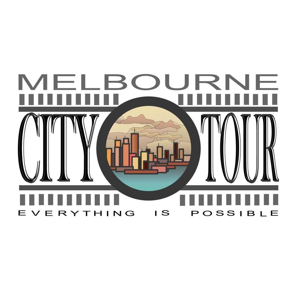 melbourn city toure abstrack beckground illustration vector