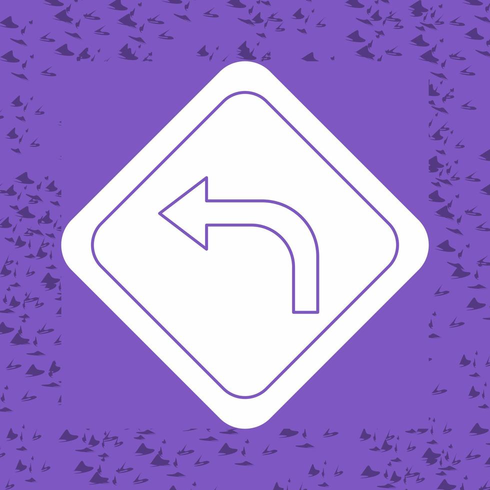 Left Turn Vector Icon