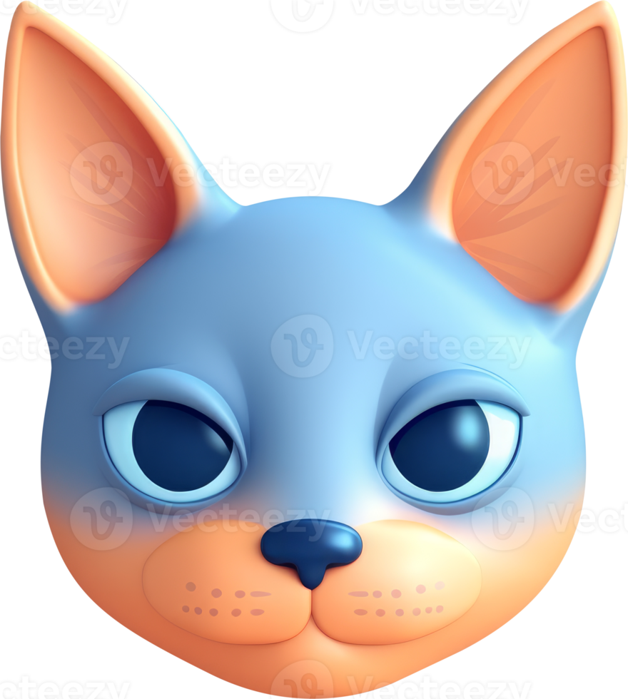 Animal cat 3D icon. png