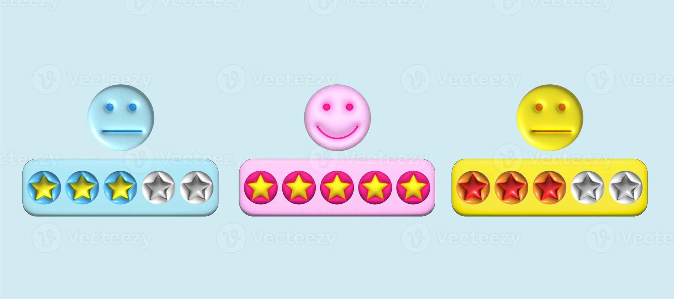 review 3d rating stars for best excellent services rating for satisfaction. Review for quality customer rating feedback. photo