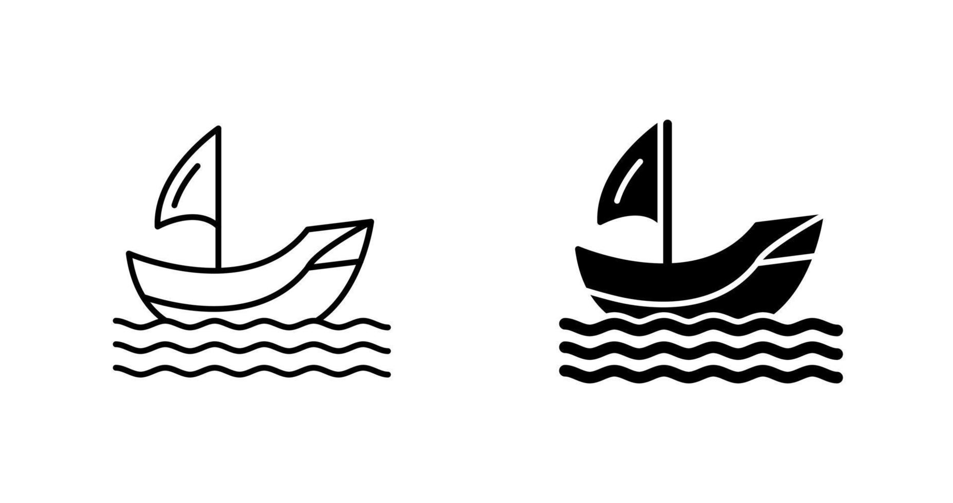 icono de vector de barco