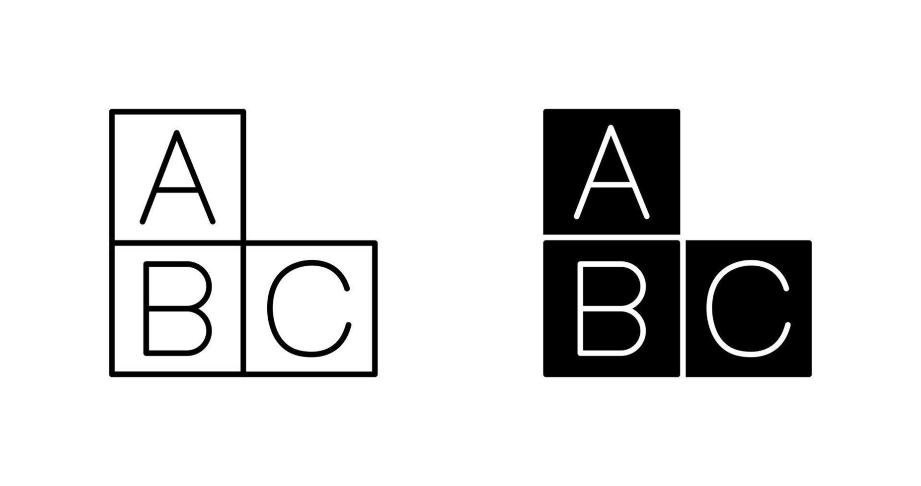 icono de vector abc