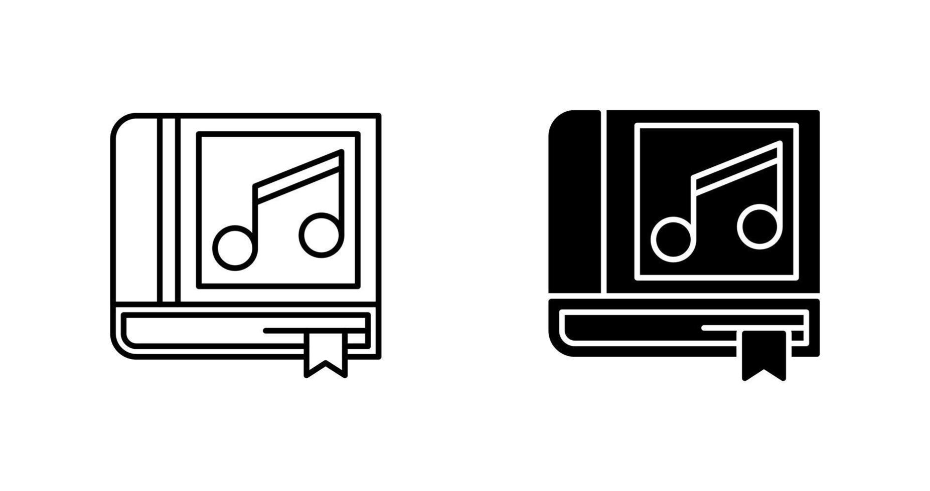 icono de vector de libro de música