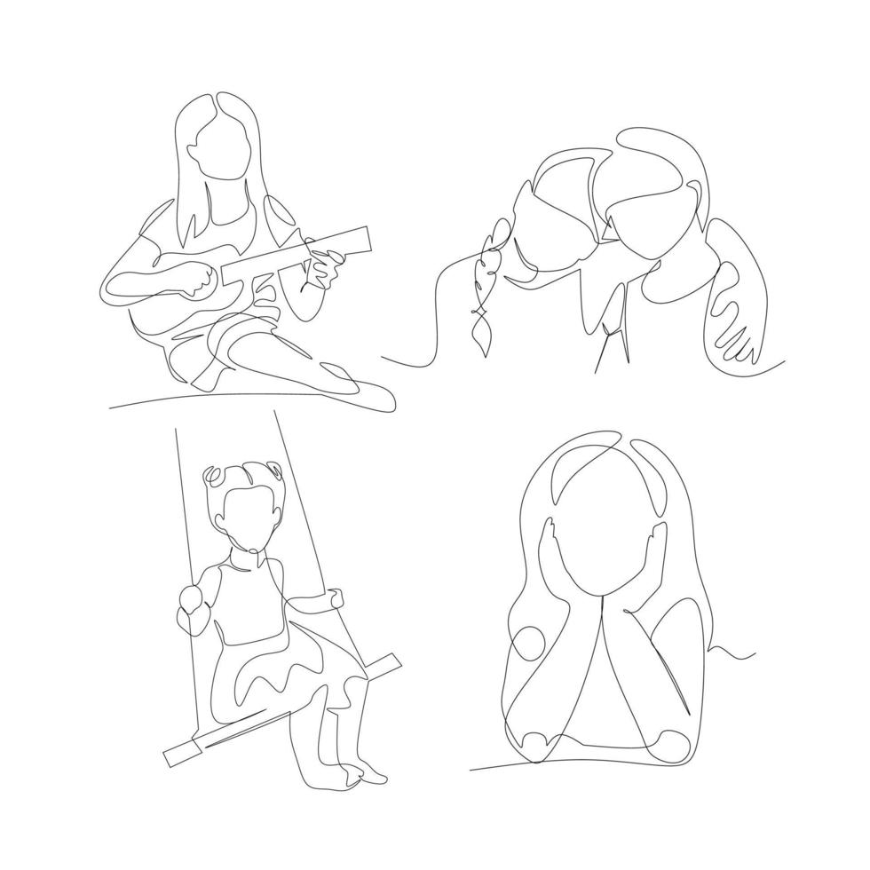 Children vector illustration