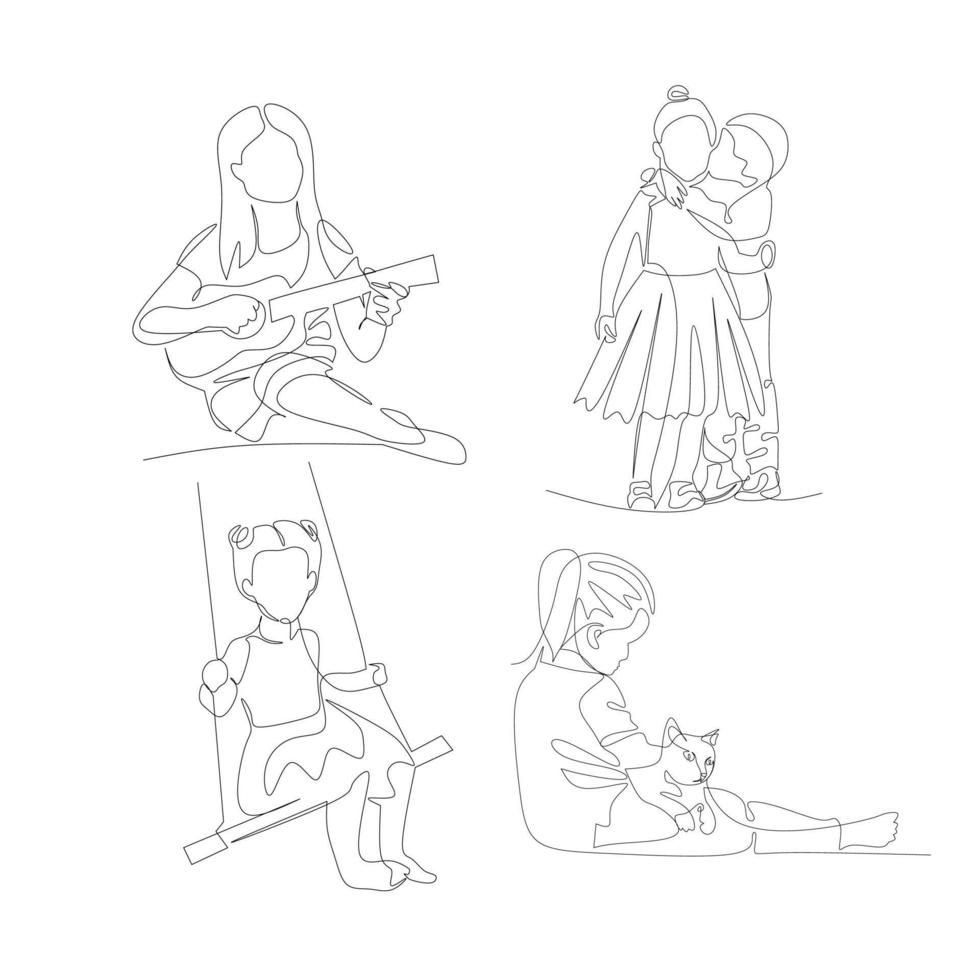 Children vector illustration