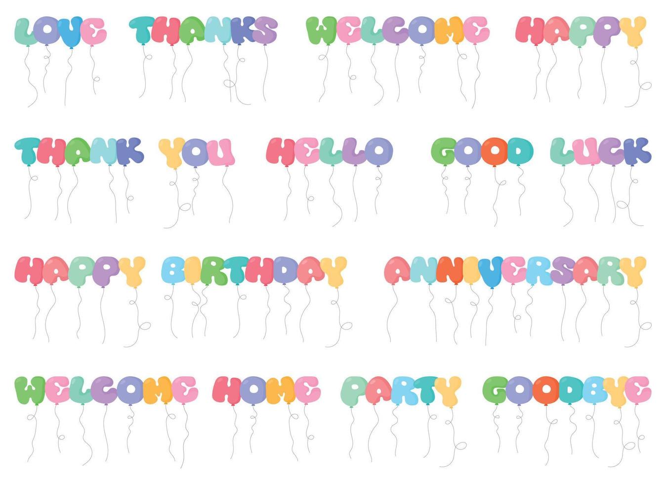 Balloon text in cartoon style vector illustration isolated on white