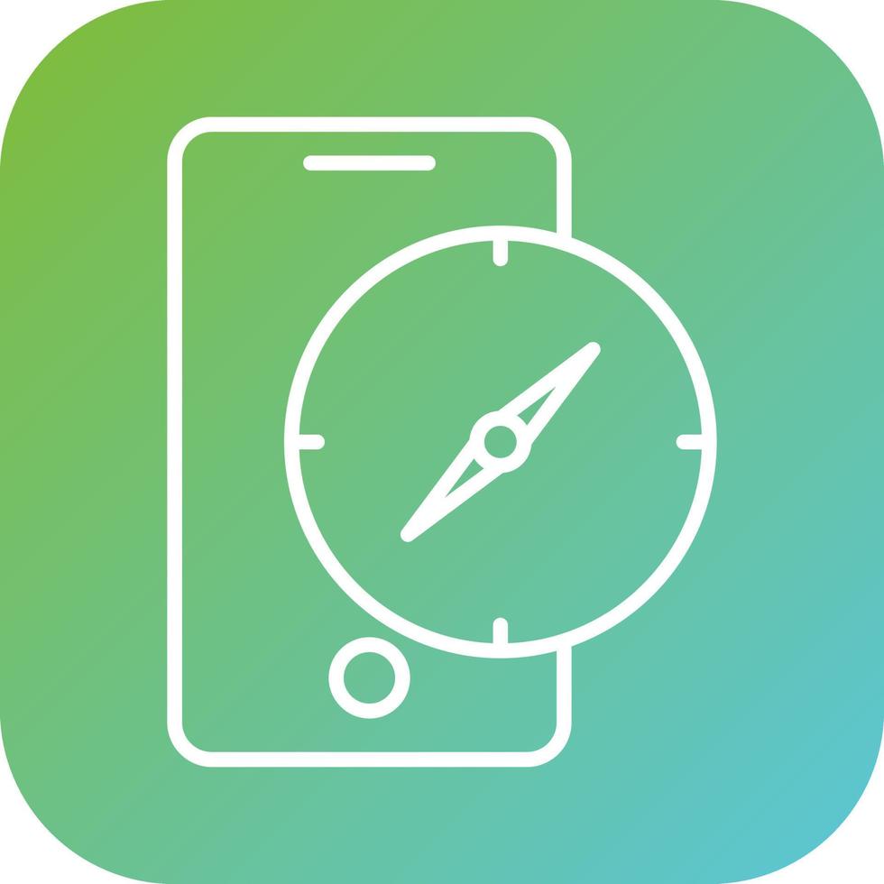 Compass App Vector Icon Style