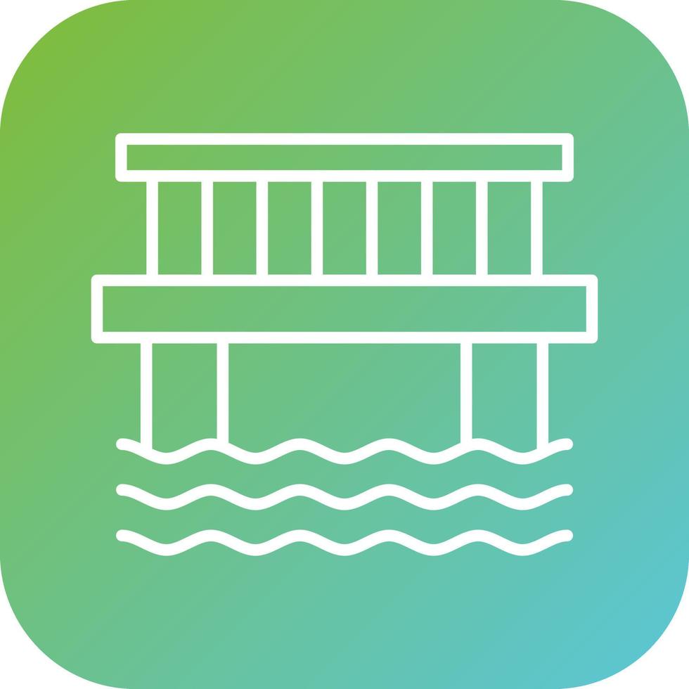 Water Bridge Vector Icon Style