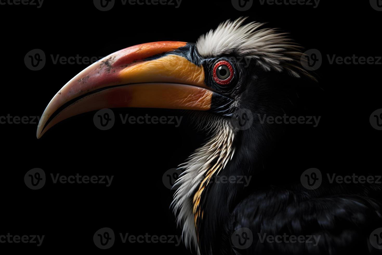 Hornbill isolated on white background photo