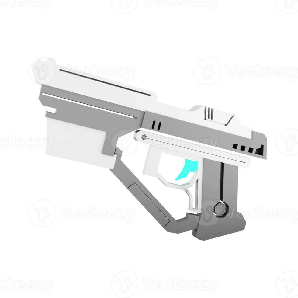 3d rendering space gun from astronomy collection low poly icon. 3d render weapon of the future, energized icon. png
