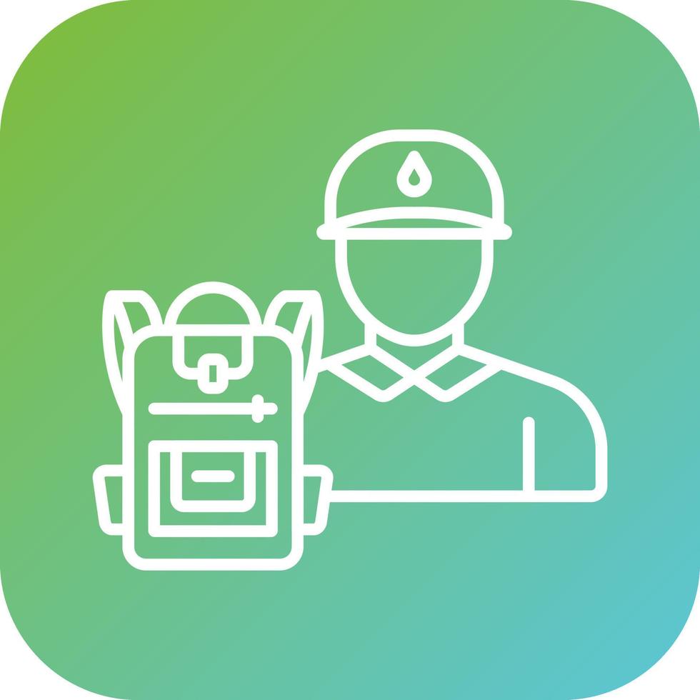 Backpacker Vector Icon Style