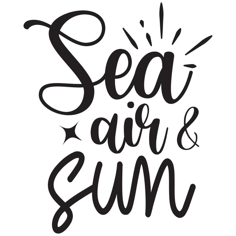 sea air and sun vector