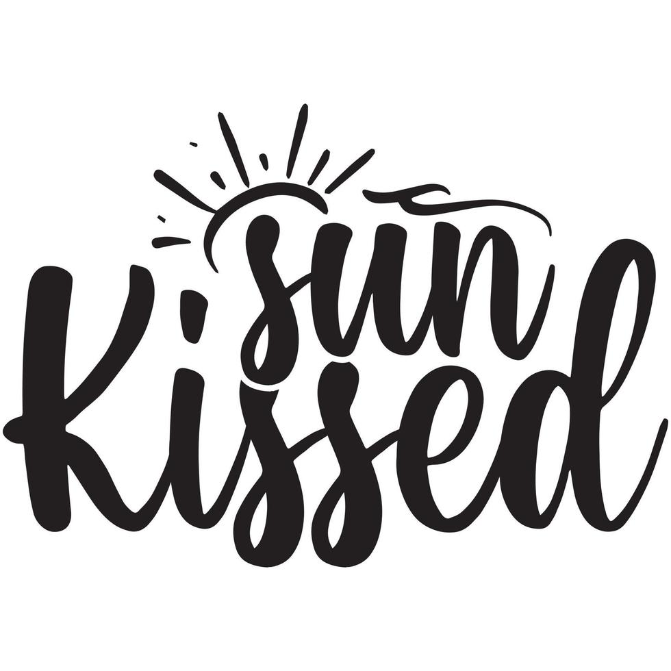 sun kissed t shirt design vector