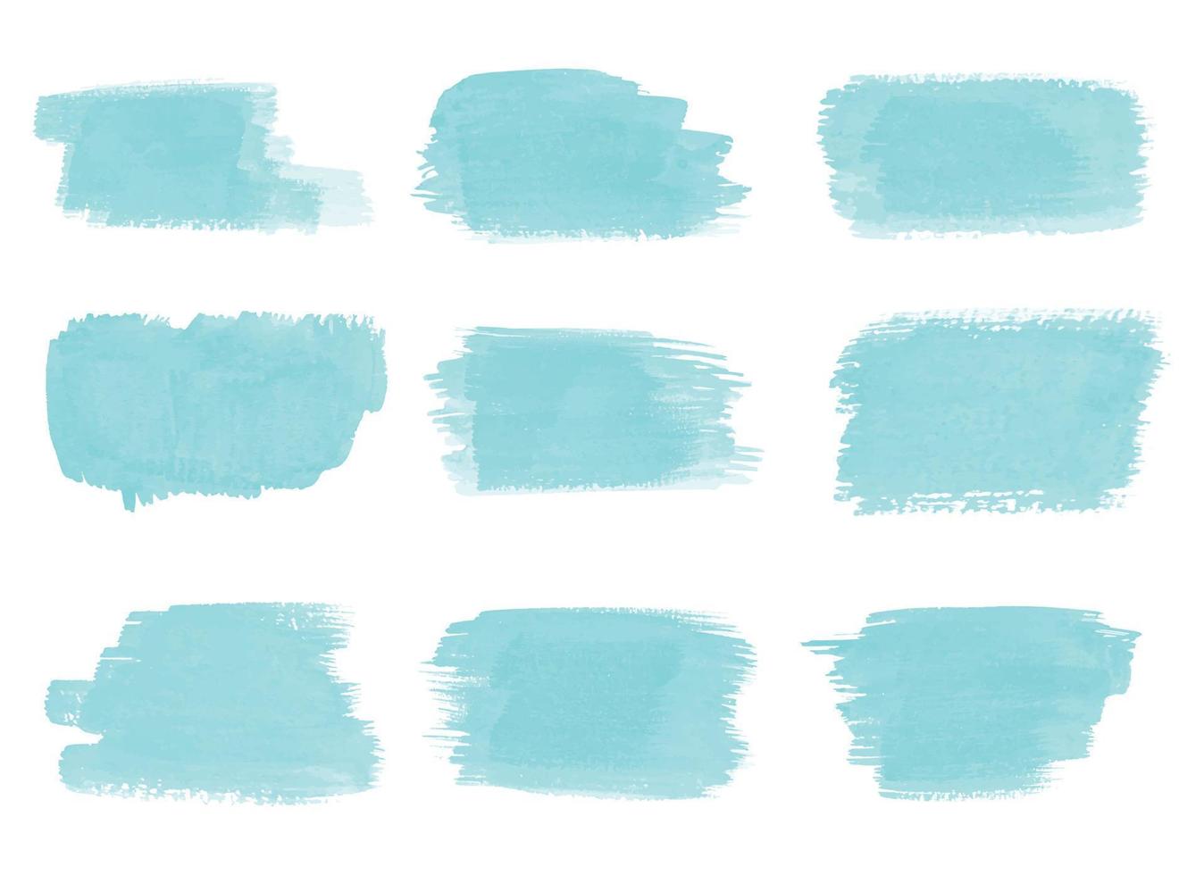 Blue watercolor stain. Watercolor background. Brush set vector