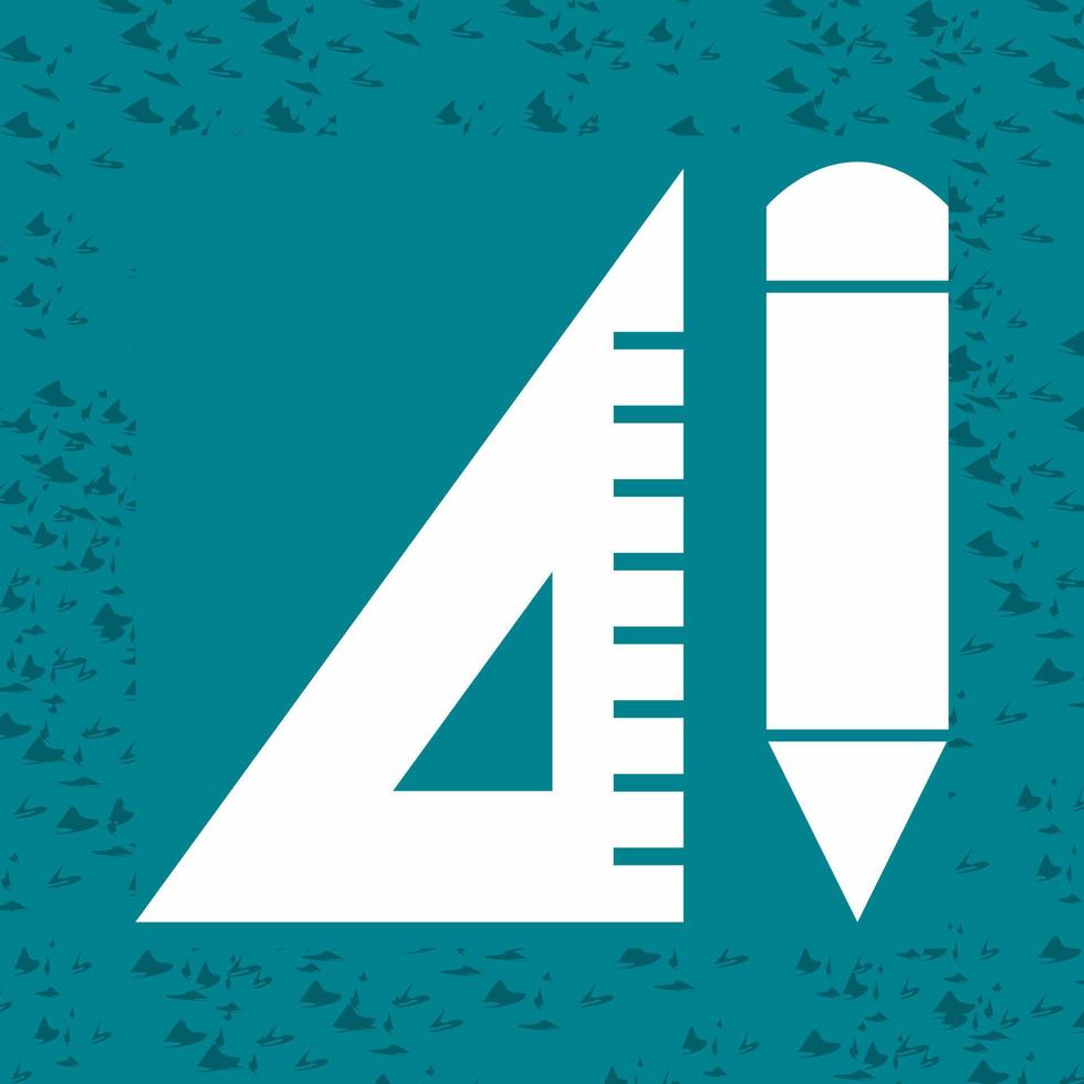 Pencil and Set Square Vector Icon