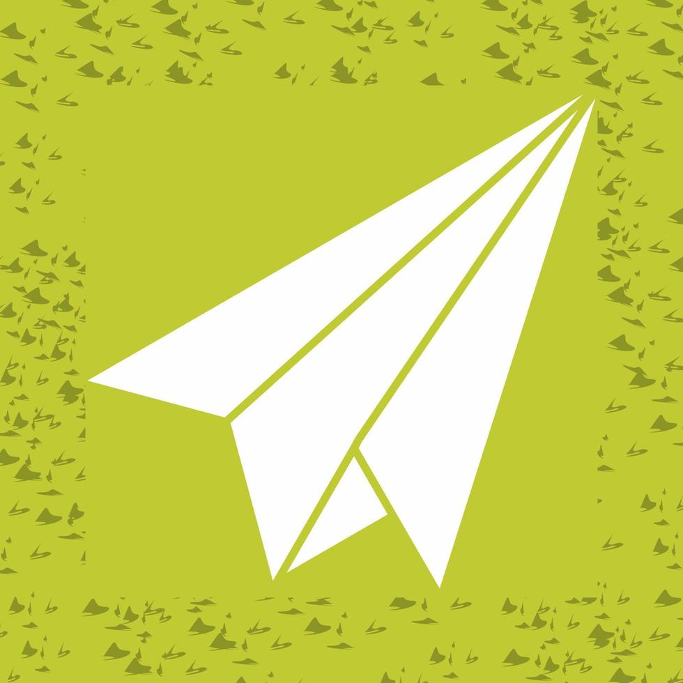 icono de vector de avión de papel