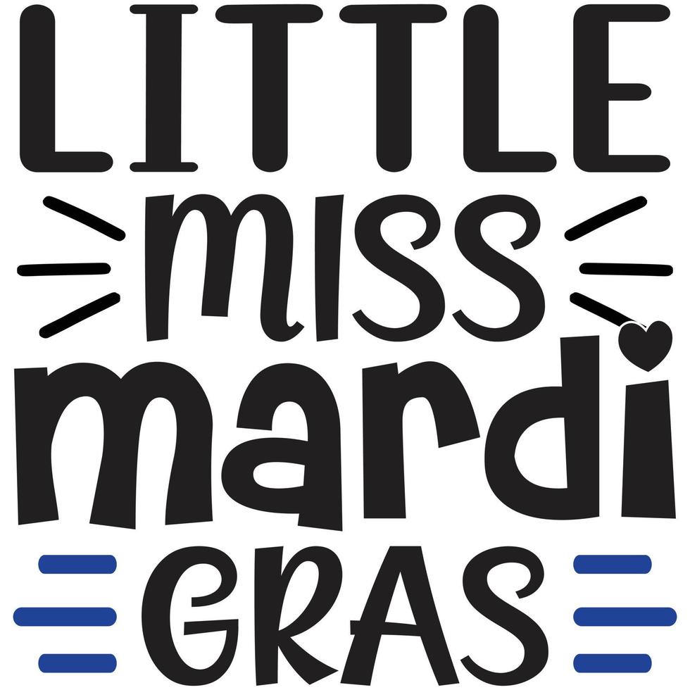 little miss mardi gras vector