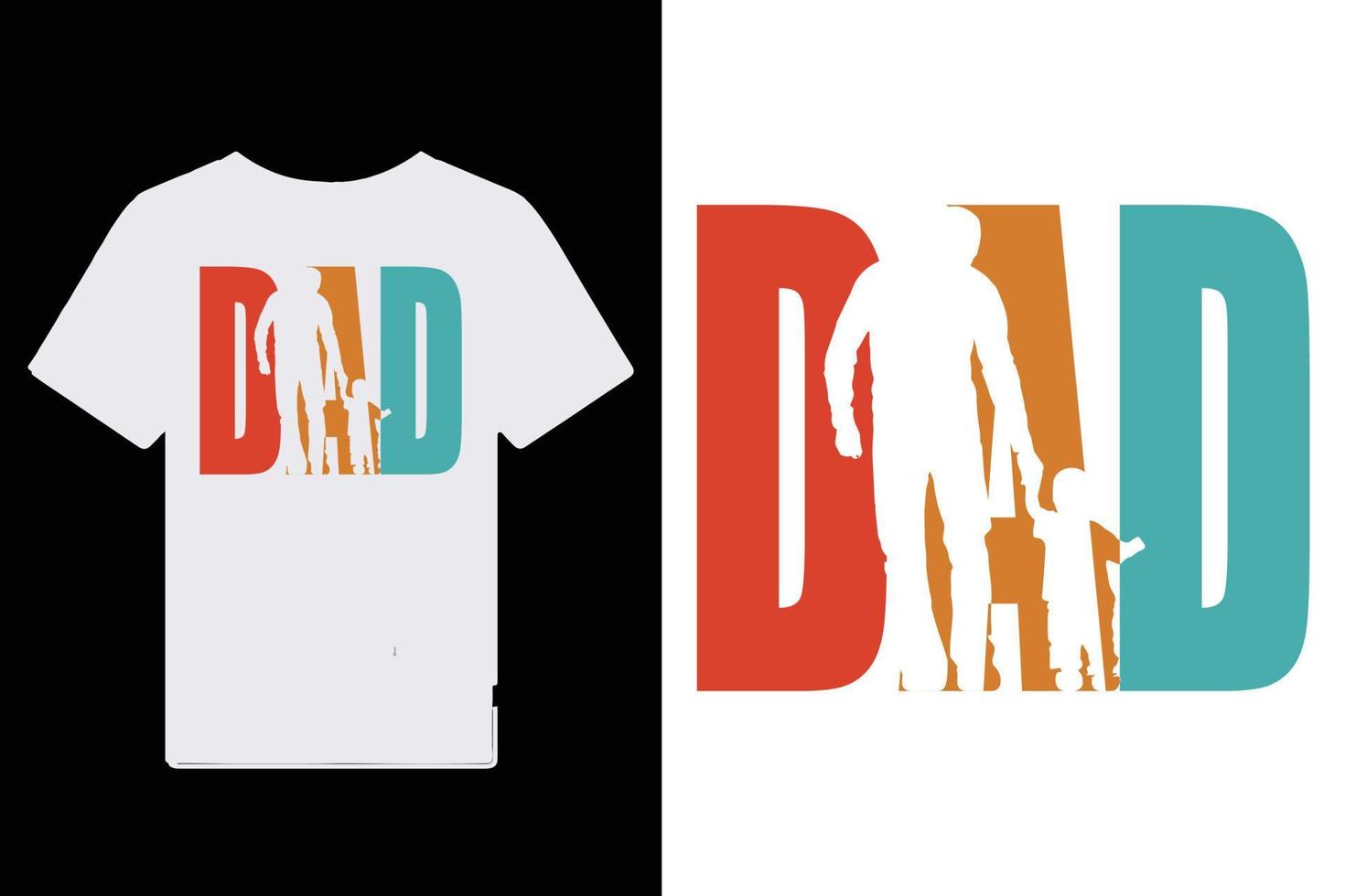 Dad text t-shirt design vector