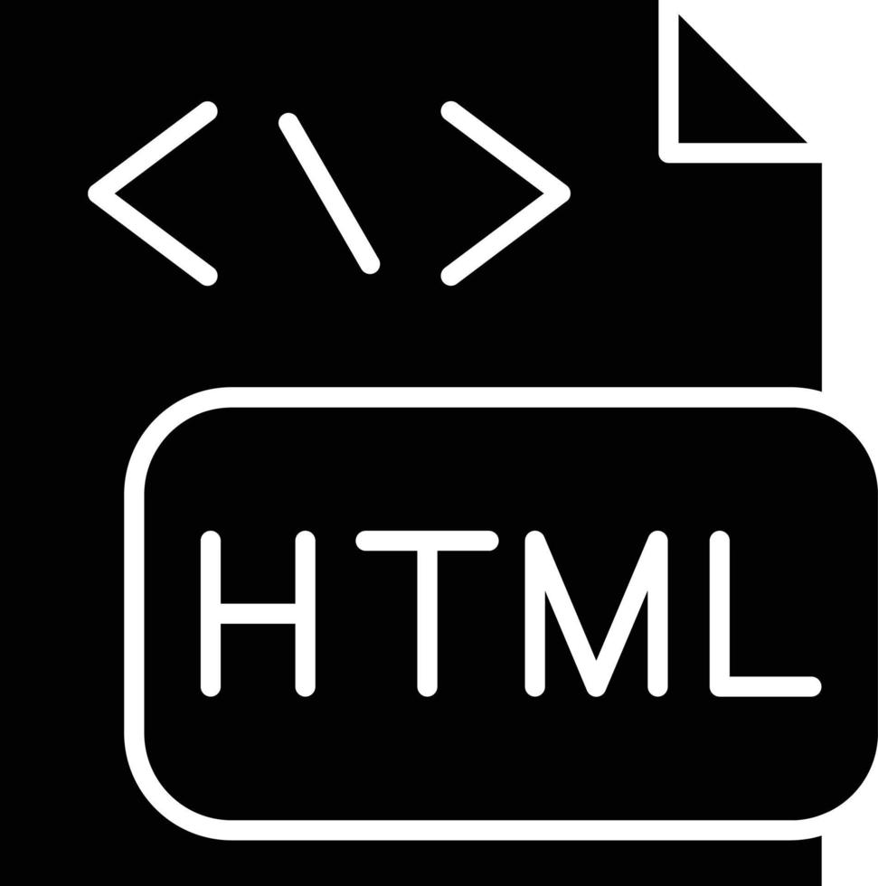 Vector Design HTML File Icon Style