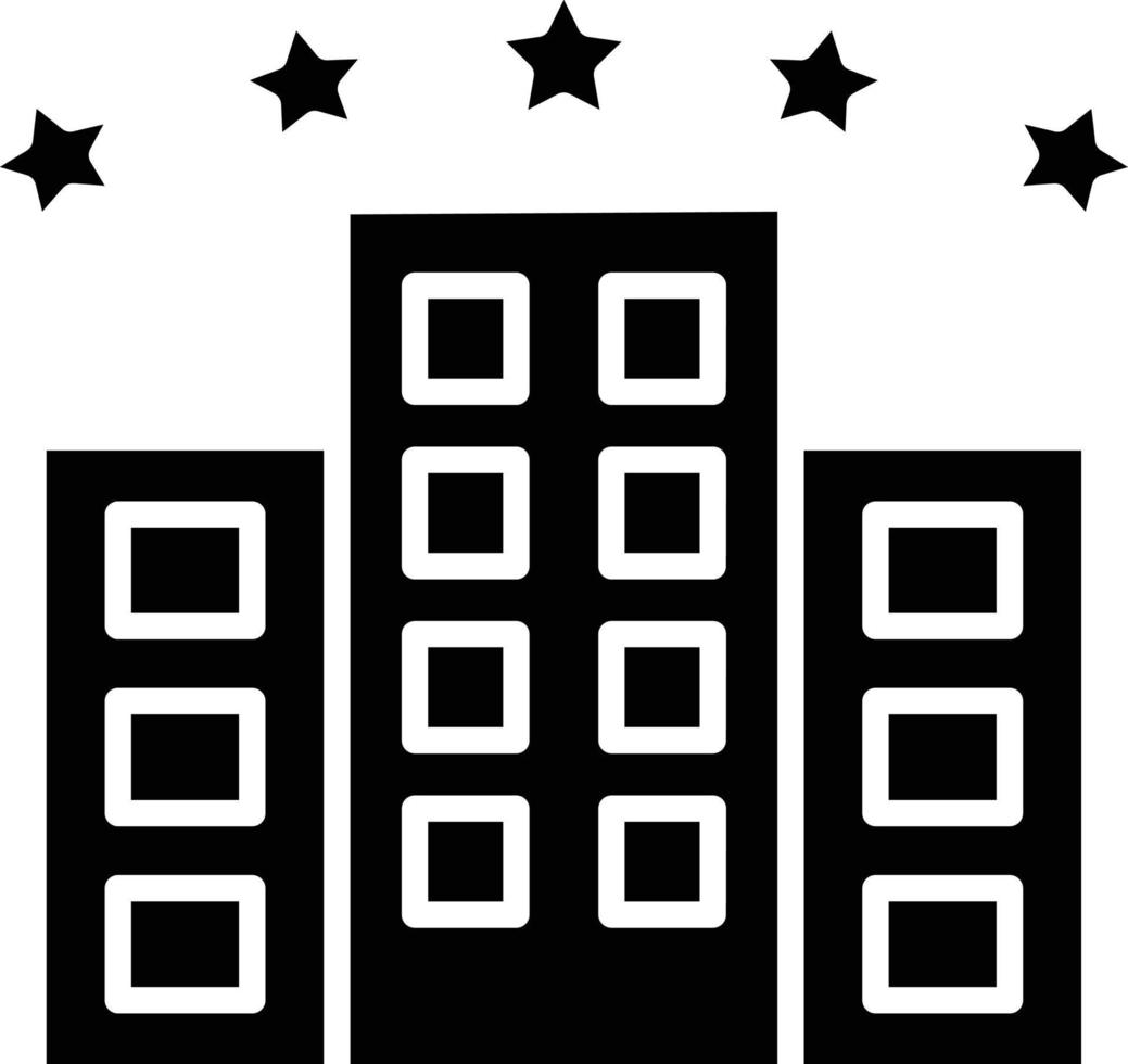 vector diseño cinco estrella hotel icono estilo