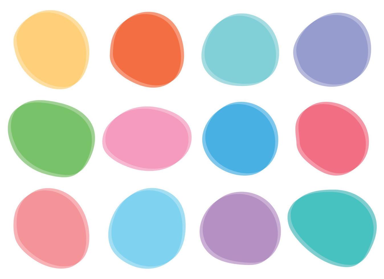 Color blob banner vector illustration isolated on white